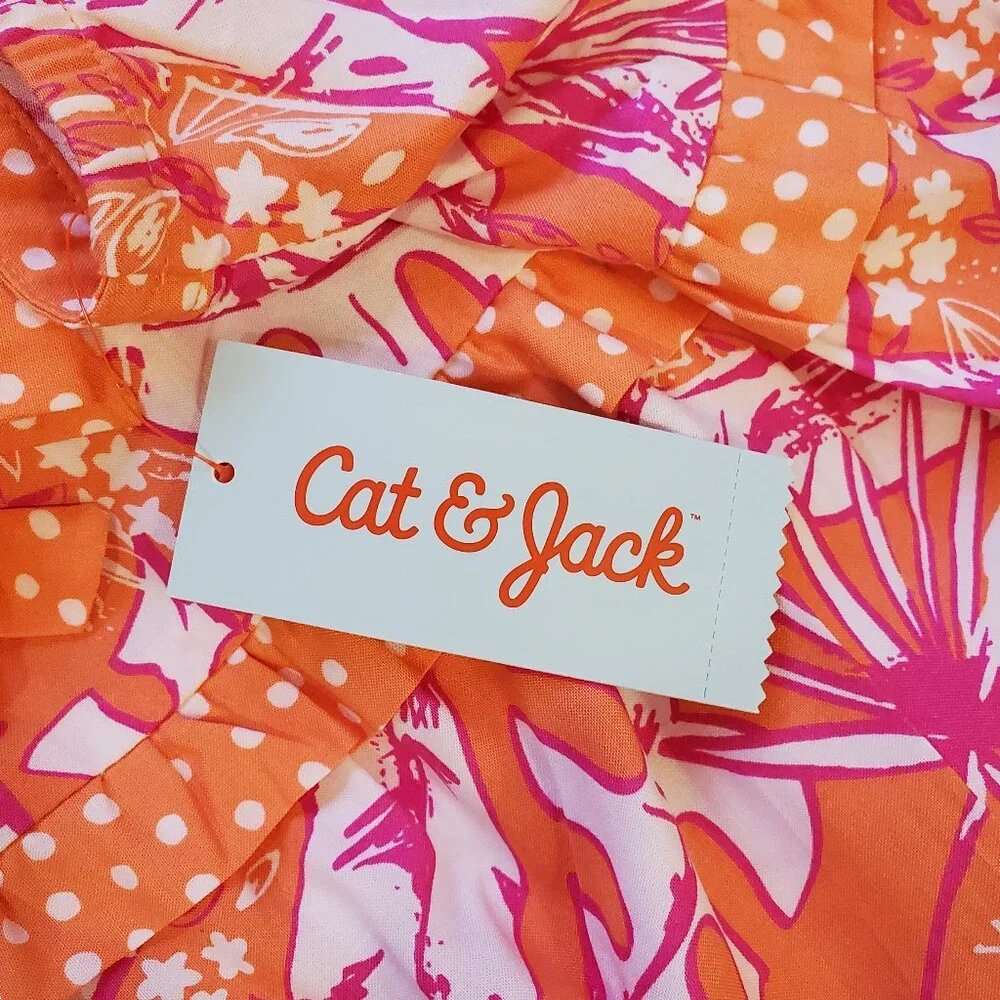 Cat & Jack Girl's Sleeveless Tiered Maxi Dress L (10/12)